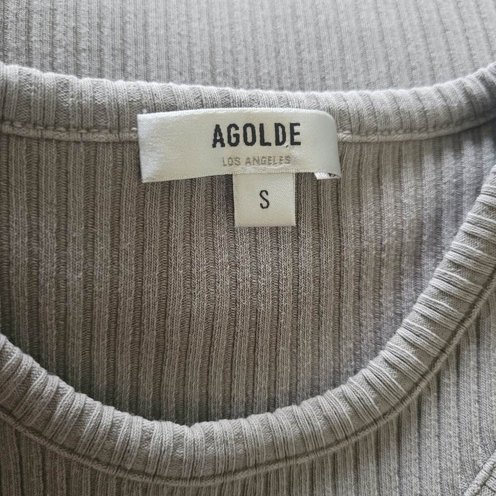 Agolde Bea Cutaway Ribbed Tank Top - Picture 7 of 8